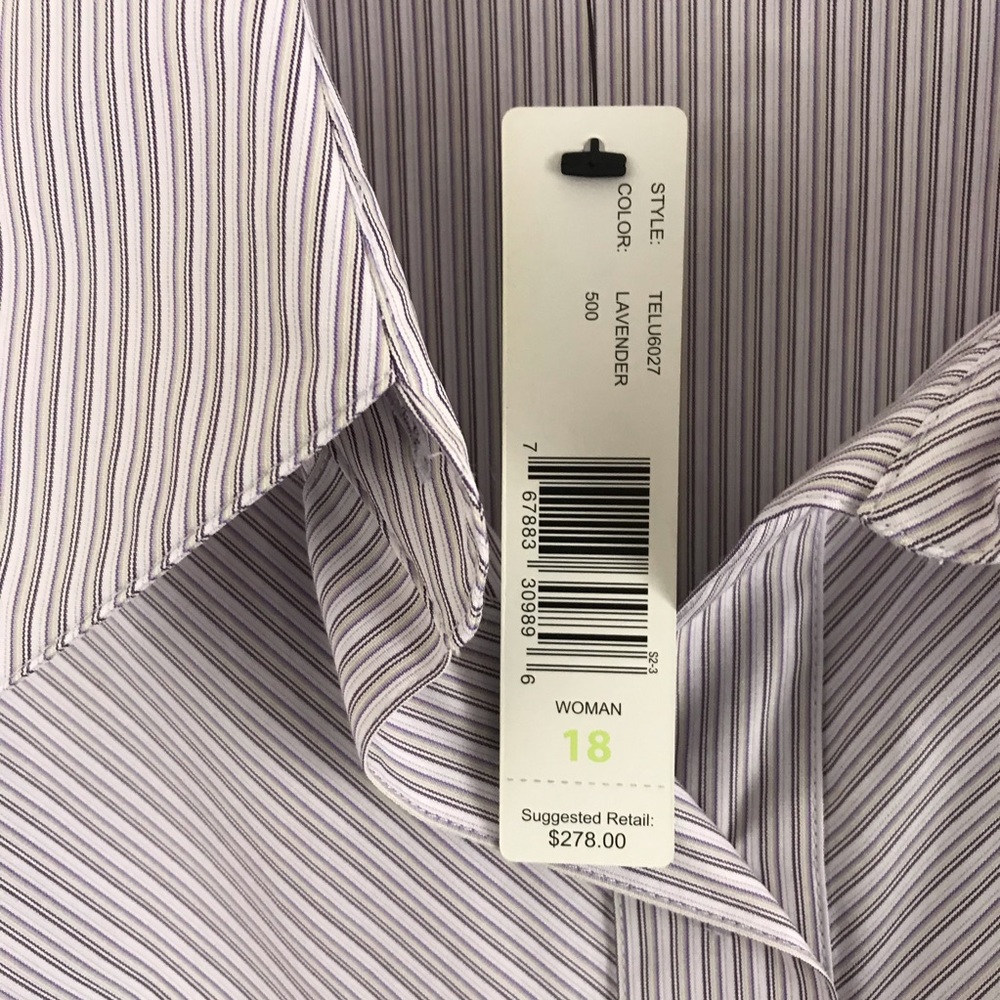 🎉HP🎉  ELLEN TRACY Blouse Tailored Size W 18 - Picture 3 of 8